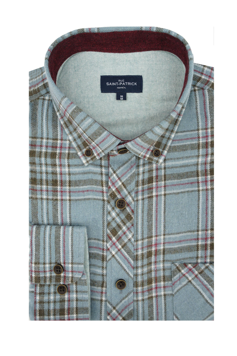 Stockholm Flannel Shirt in Teal – Rue Saint-Patrick