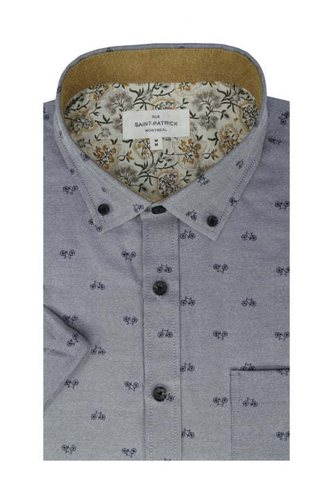 Martinique Easy-Care Short Sleeve Shirt in Slate Grey