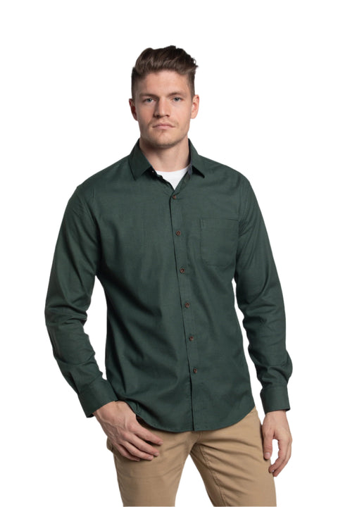 Walshingham Stretch Oxford Shirt in Forest