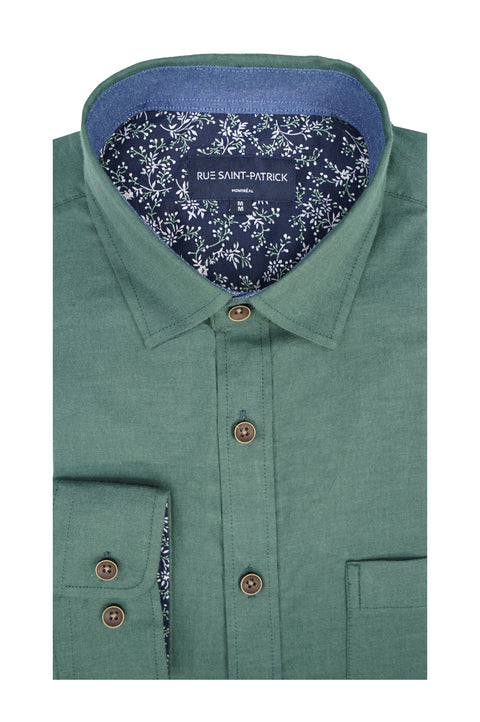 Walshingham Stretch Oxford Shirt in Forest