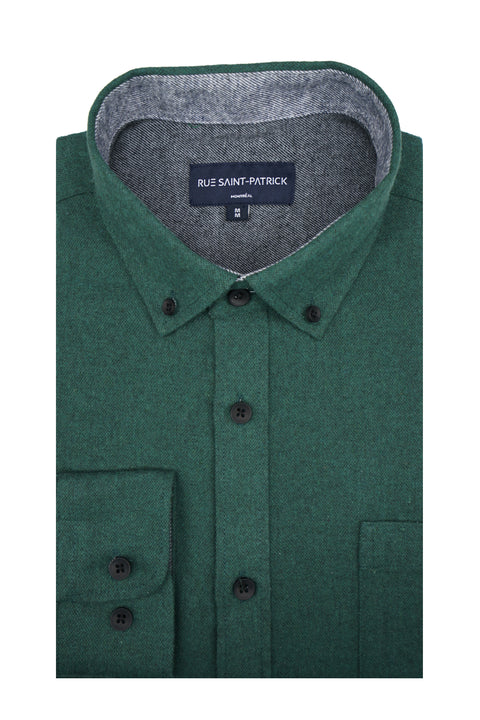 MacGregor Melange Super Soft Flannel Shirt in Emerald Green