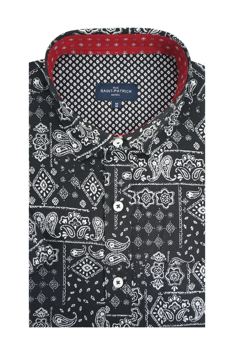 Moy Short Sleeve Shirt in Licorice Black