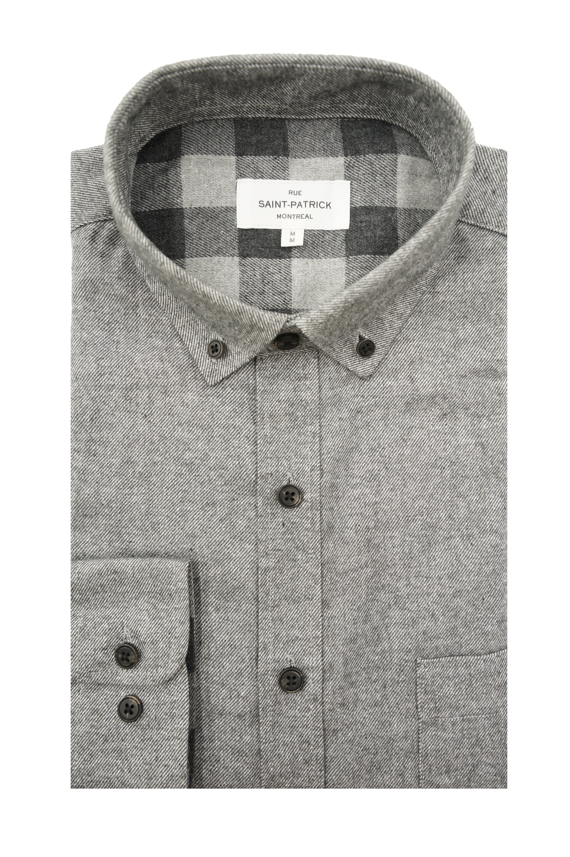 Lancaster Brushed Diagonal Twill Shirt in Harbor Grey – Rue Saint